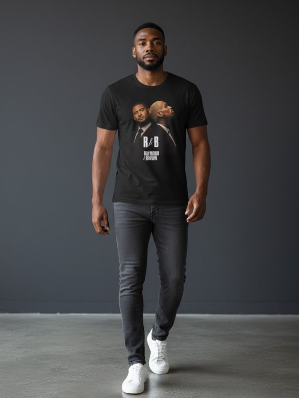 Usher n' Brown Concert T-Shirt in Black - Size M